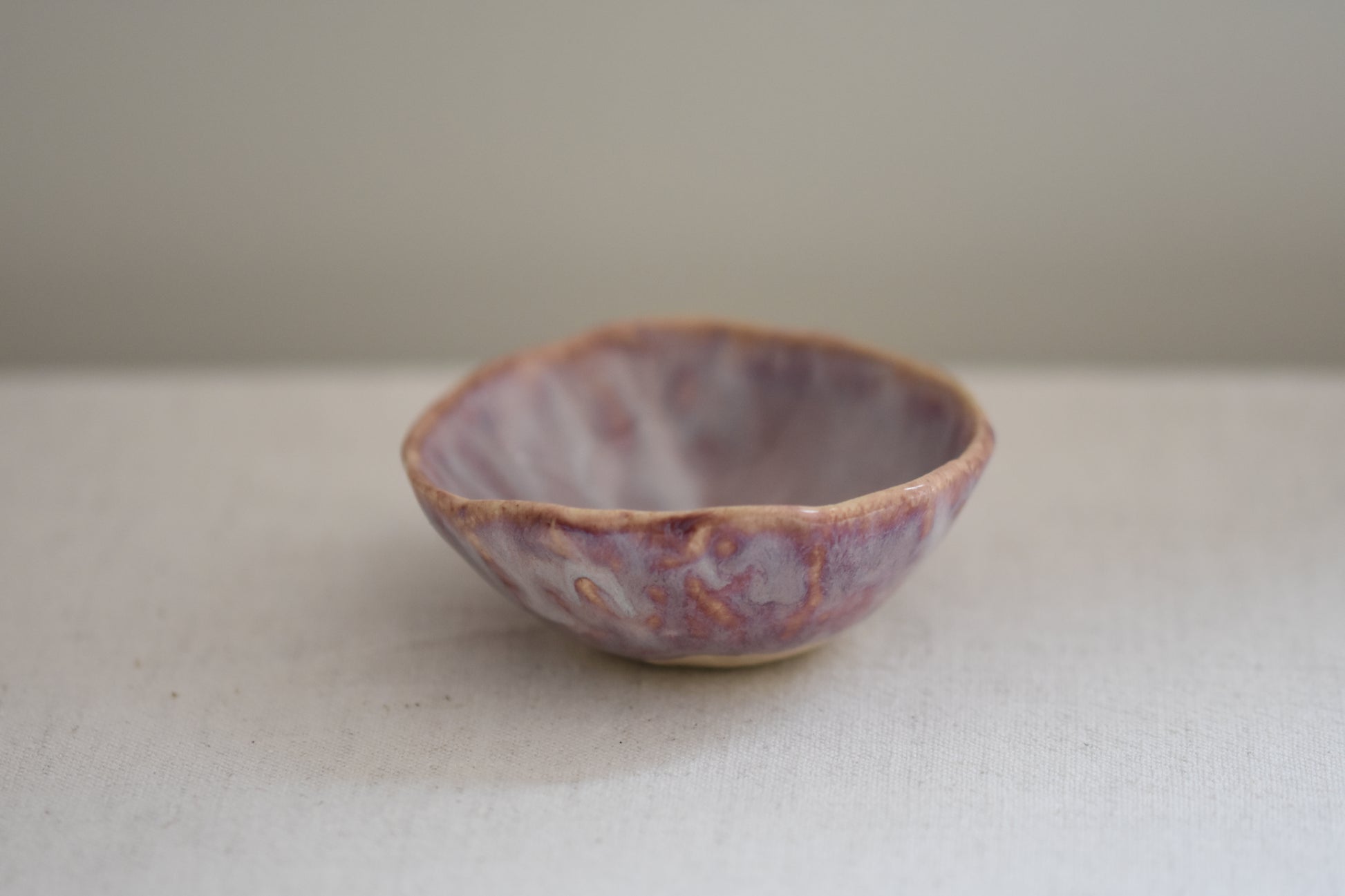 Blume Ceramics stoneware glazed jewellery dish in lavender.
