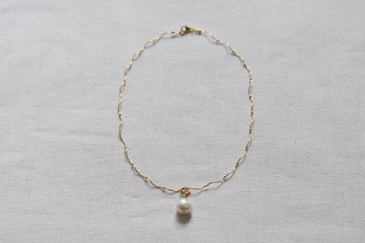 BY MY HANDS Baroque Charm Ripple Chain Necklace