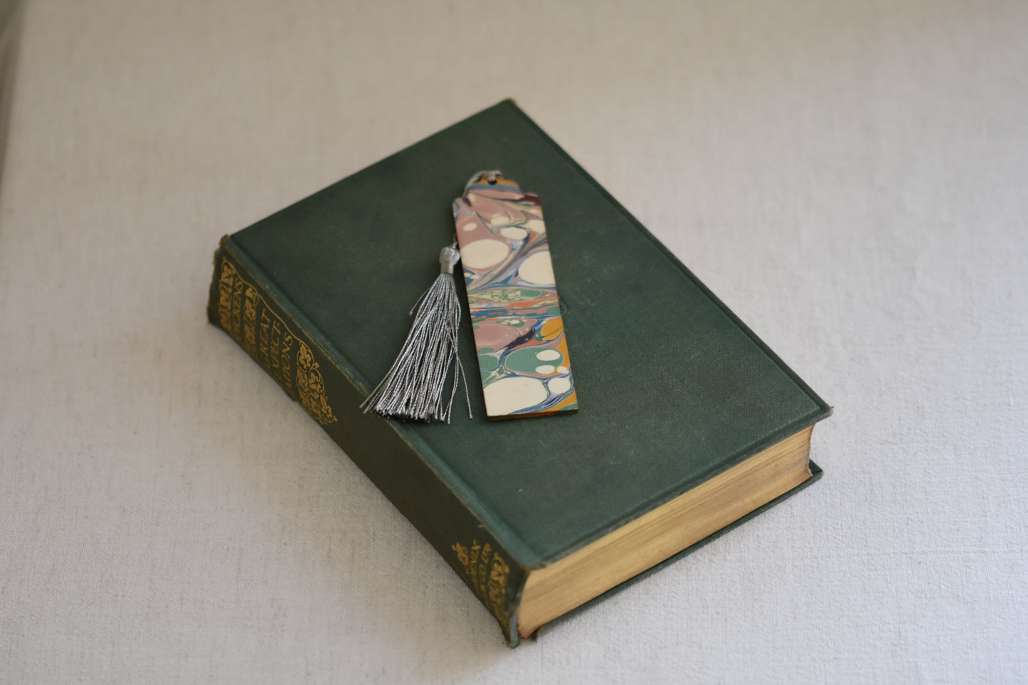 JEMMA LEWIS MARBLING & DESIGN Wooden Bookmark