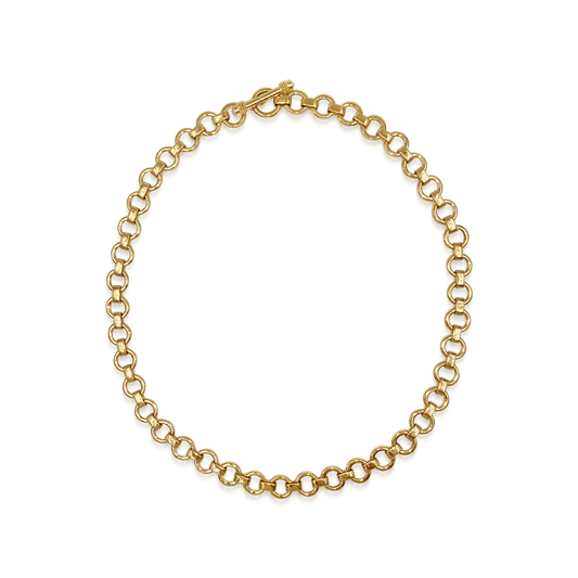 Daphine Baby Bea chunky chain gold necklace.