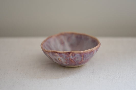 Blume Ceramics stoneware glazed jewellery dish in lavender.